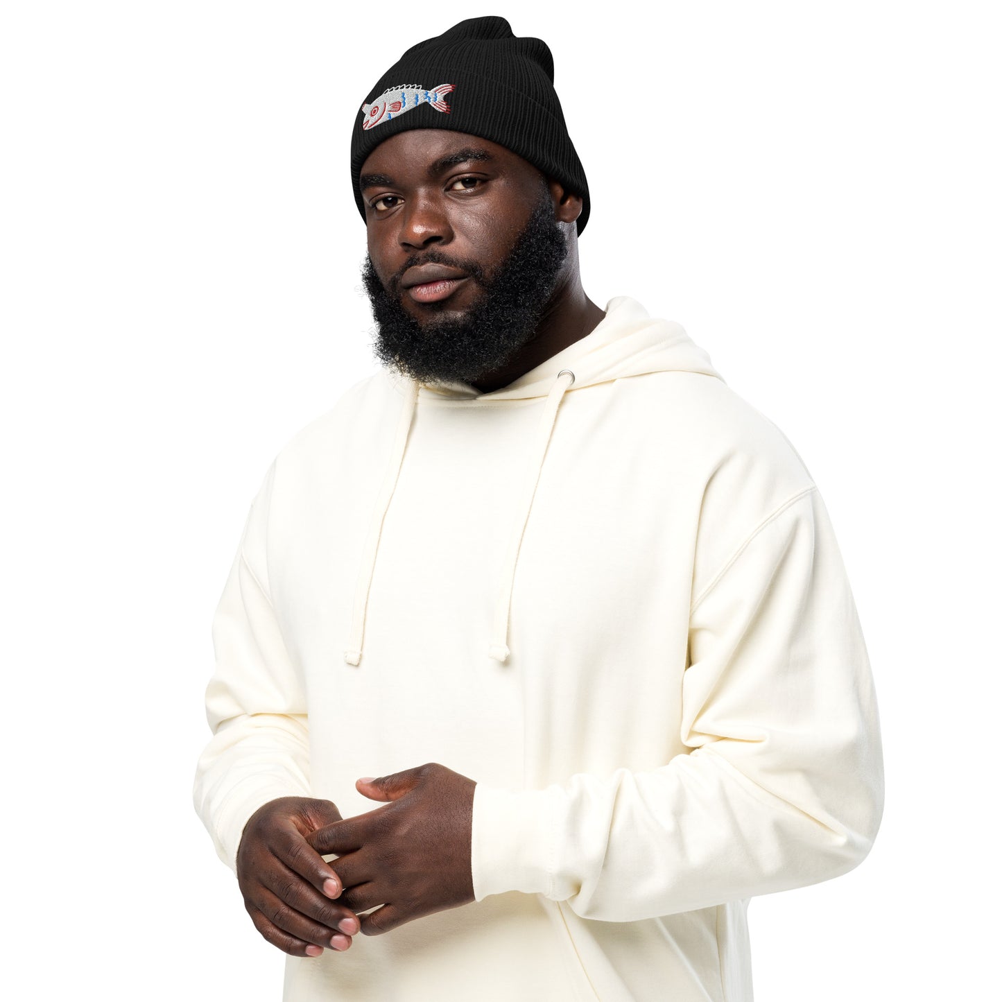 Fishful Thinking Organic Ribbed Beanie