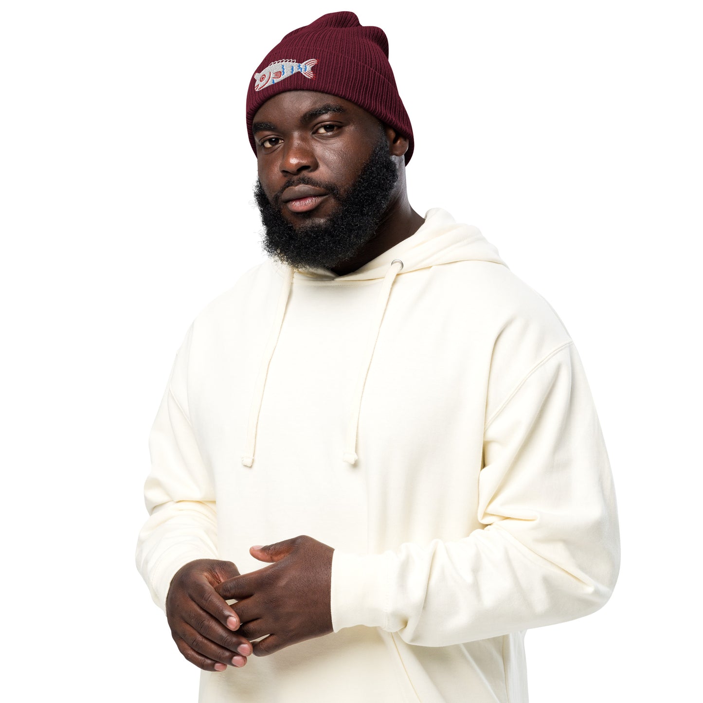 Fishful Thinking Organic Ribbed Beanie