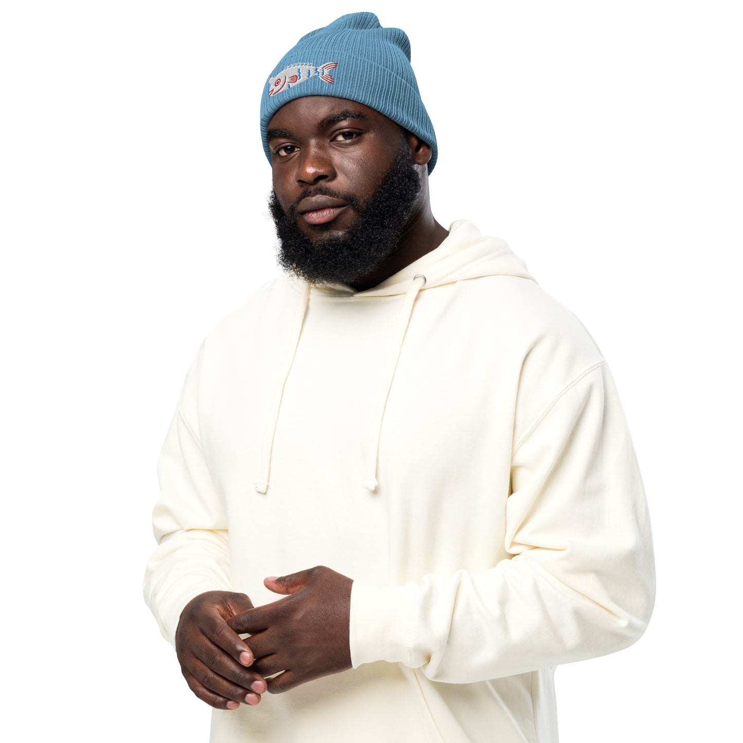 Fishful Thinking Organic Ribbed Beanie