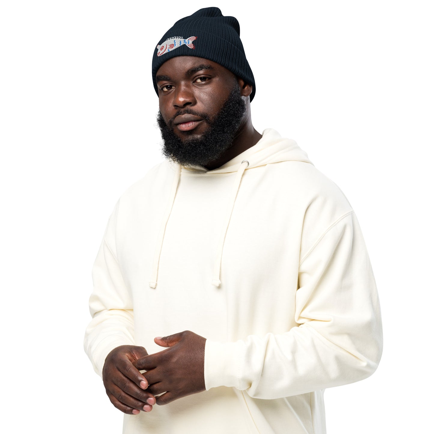 Fishful Thinking Organic Ribbed Beanie