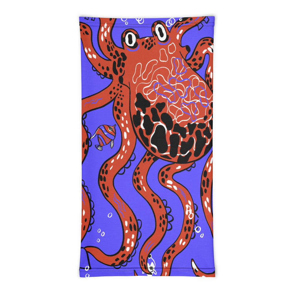 Flat lay of the Octopus Buff showing the octopus design on the front