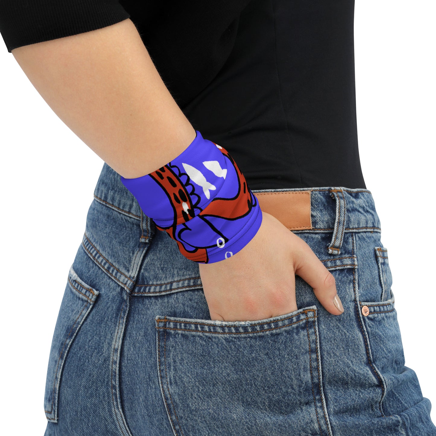The Octopus Buff worn as a wristband