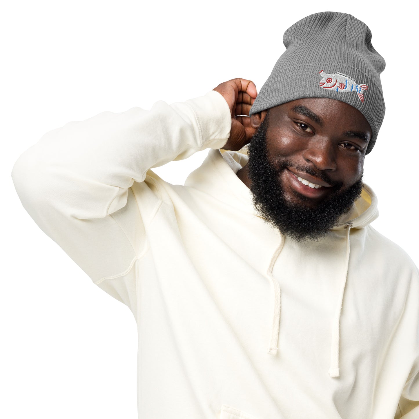 Fishful Thinking Organic Ribbed Beanie