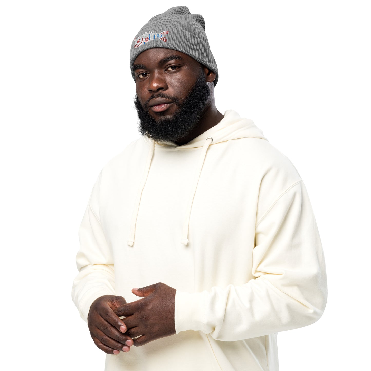 Fishful Thinking Organic Ribbed Beanie